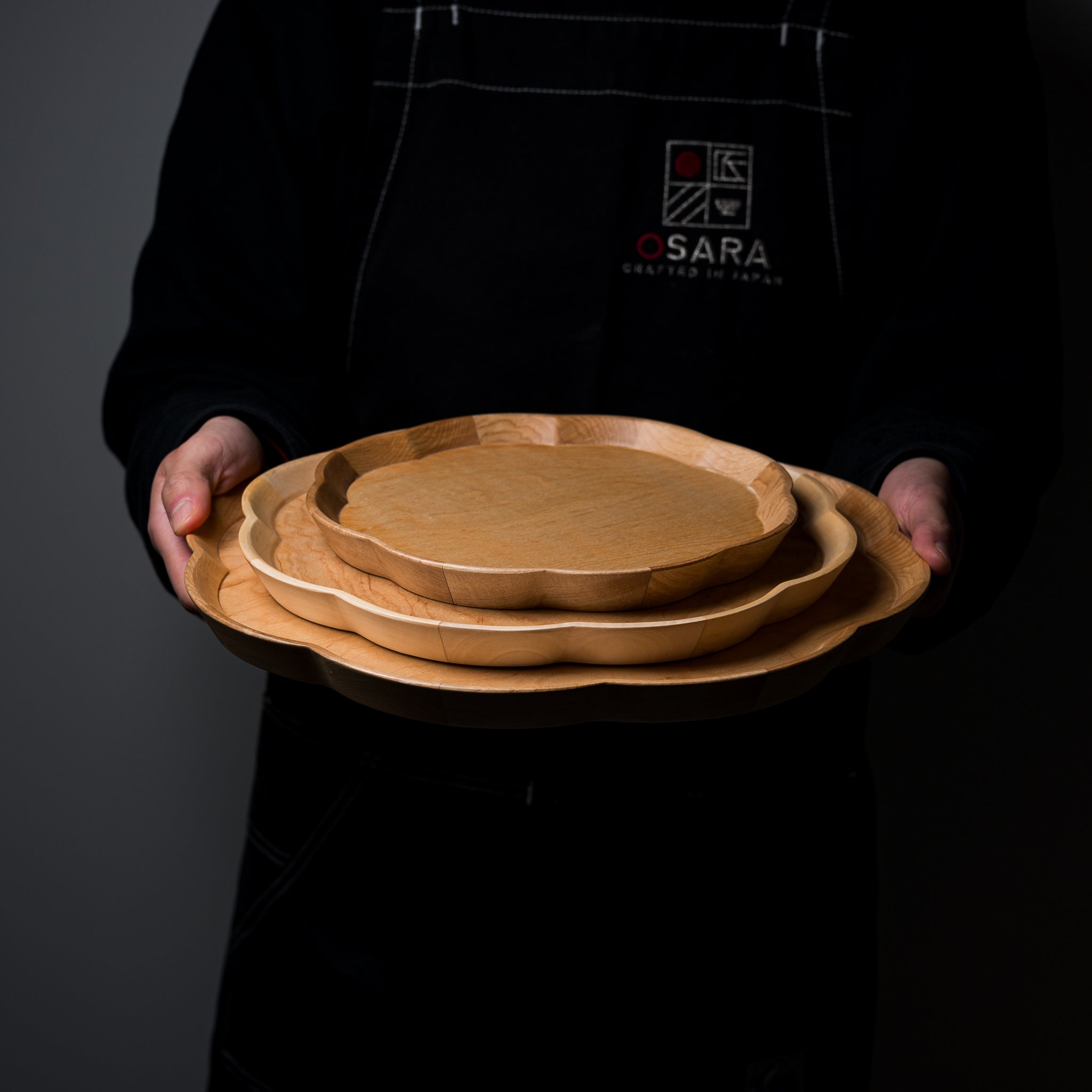 Premium Handmade Light Brown Wooden Tray - Japanese Horse Chestnut Wood - Perfect for Tea Ceremony, Home Decor & Gift Giving