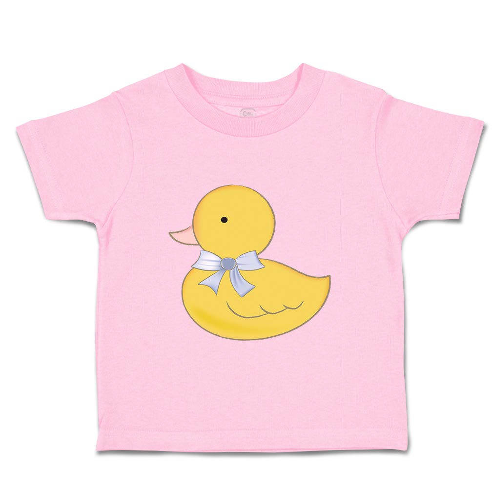 Soft Pink Duck Baby Tee - 18M Toddler Clothes for Bath & Play
