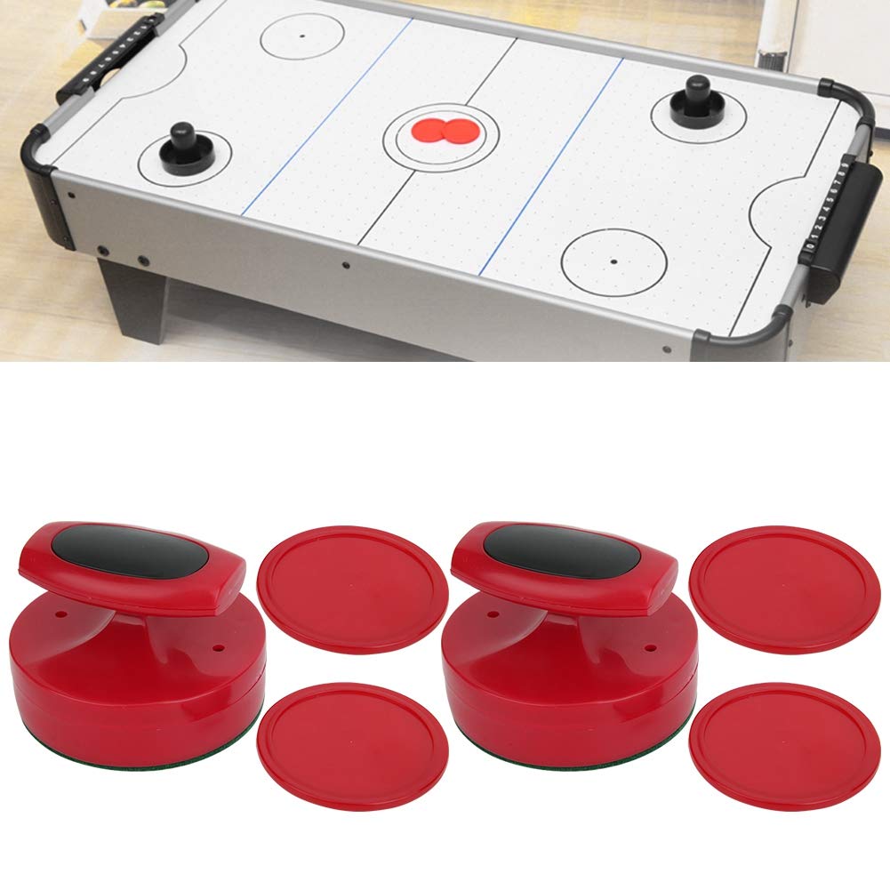 94mm Air Hockey Pushers Set - 2 Large Paddles with 4 Air Hockey Pucks for Table Top Game | Perfect for Family Game Nights & Arcade Style Entertainment