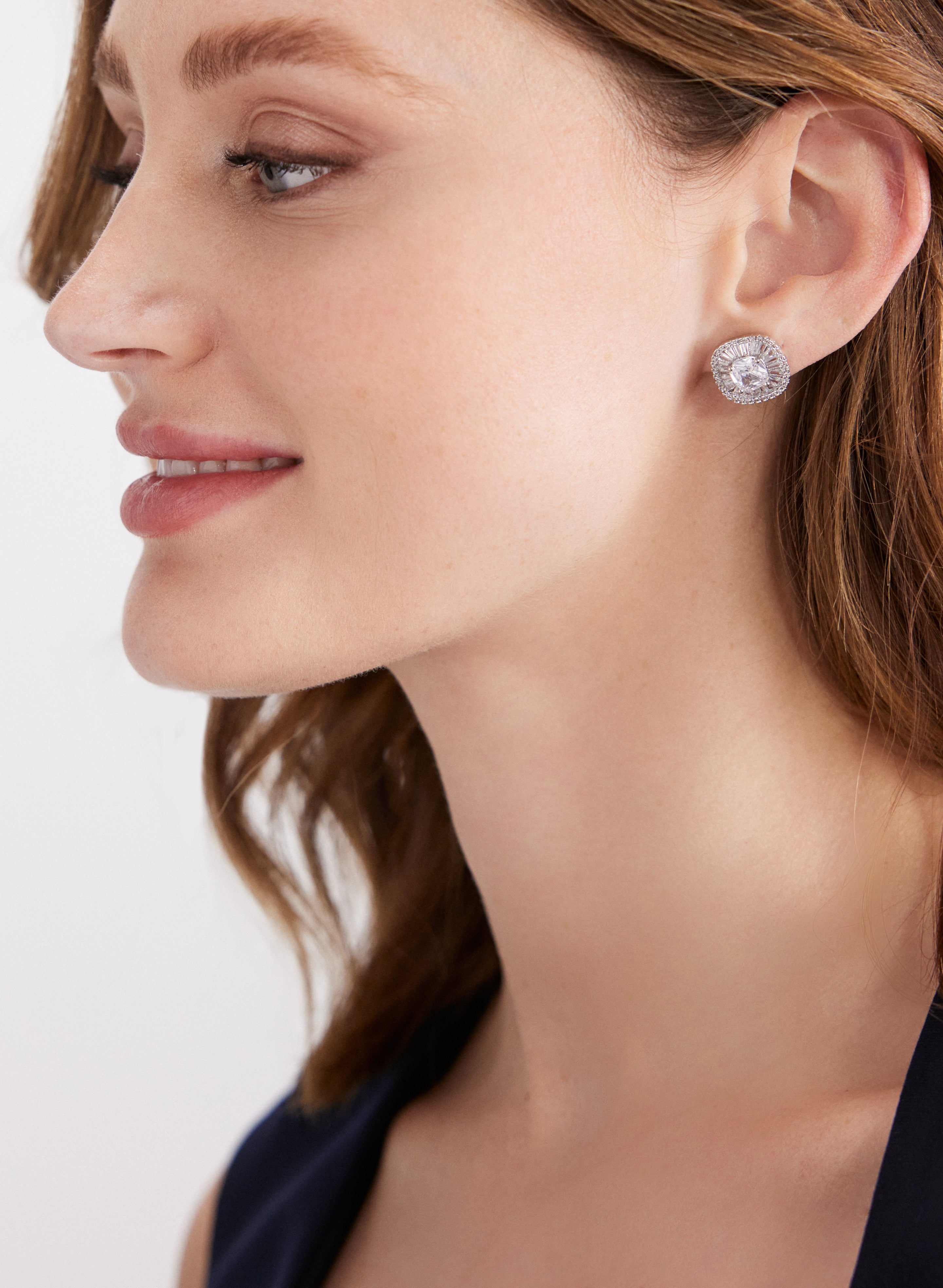 Elegant Cubic Zirconia Square Stud Earrings for Women - Perfect for Weddings, Parties & Everyday Wear