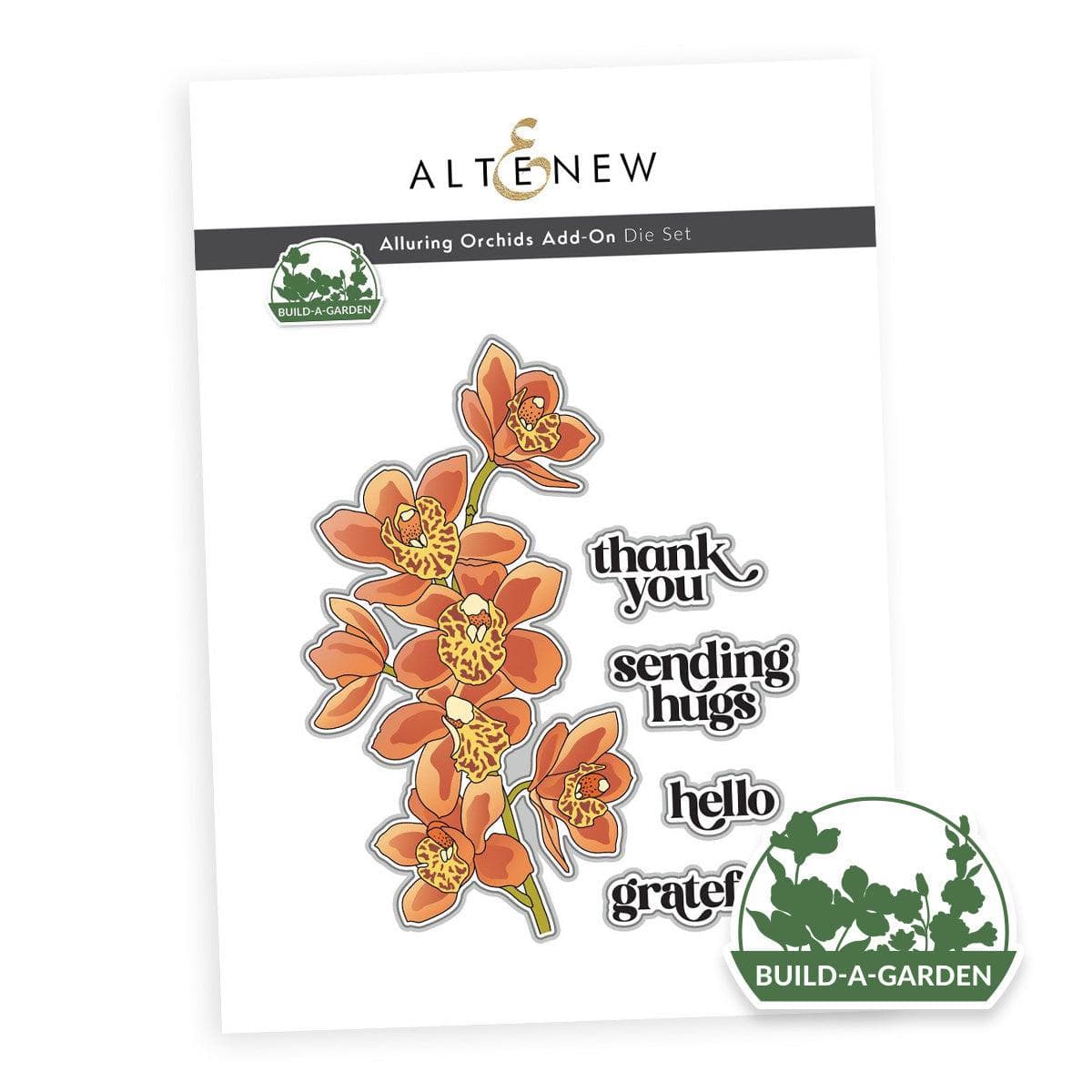 Build A Garden: Alluring Orchids & Add-on Die Bundle - Perfect for DIY Floral Arrangements and Home Decor