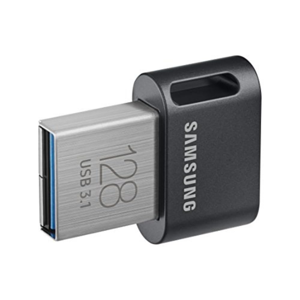 SAMSUNG FIT Plus 3.1 USB Flash Drive 128GB - 400MB/s High-Speed Transfer, Compact Design for Laptop, Tablet, Smart TV, Car Audio & Gaming - Expand Storage for Work, Entertainment & Travel (MUF-128AB/AM, Gunmetal Gray)