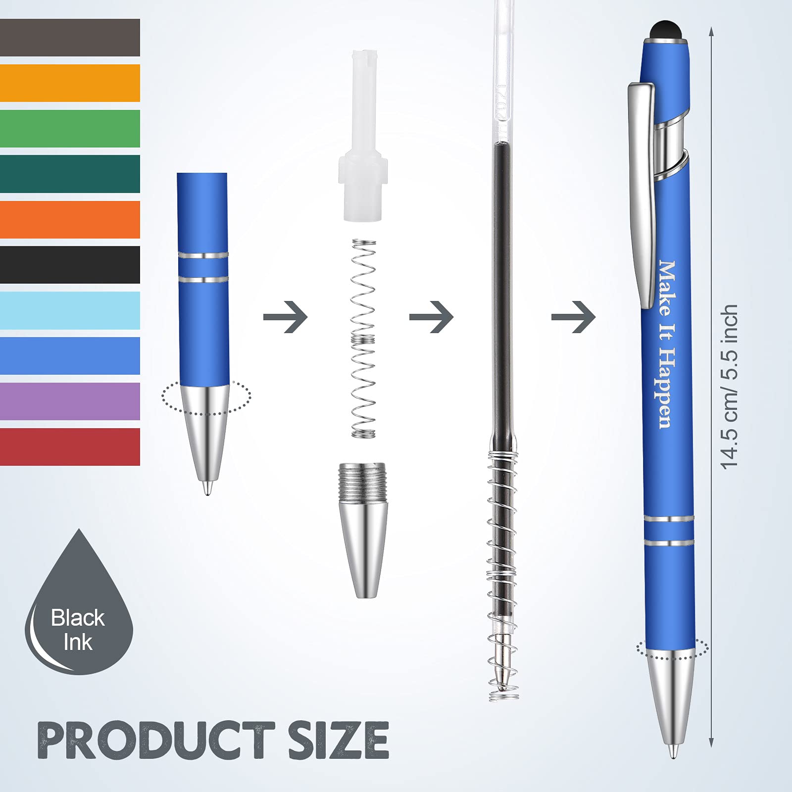 Chinco 20-Piece Christian Gift Set - Bible Verse Ballpoint Pens with Inspirational Scripture Quotes (1.0mm Black Ink) - Perfect for Office Workers, Employees & Religious Gifting