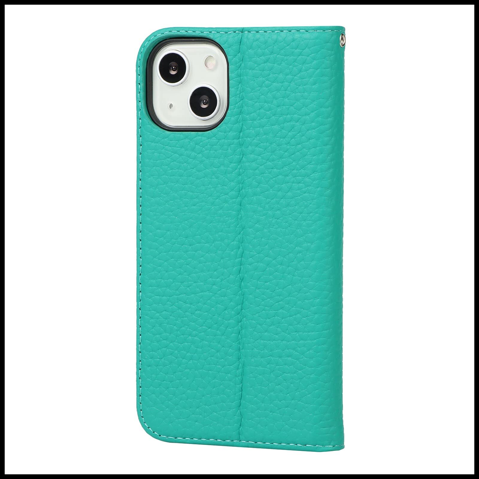 Premium FROLAN Flip Wallet Case for iPhone 13 Mini (5.4 Inch) - Luxury Cow Leather with Card Slots, Shockproof Drop Protection - Perfect for Business, Travel & Everyday Use (Green)