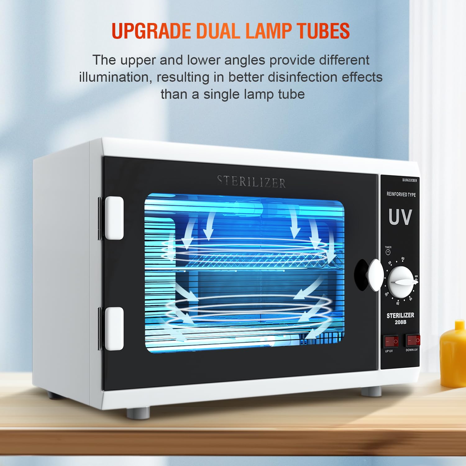 UV Sanitizer Cabinet - Dual Lamp UV Light Sanitizer Box with Timer for Phones, Keys, Jewelry & More | Portable Disinfection for Home, Office & Travel