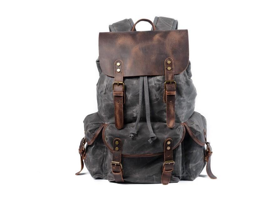 Premium Waxed Canvas Backpack for Men - Durable & Stylish Rucksack for Travel, Hiking & Everyday Use