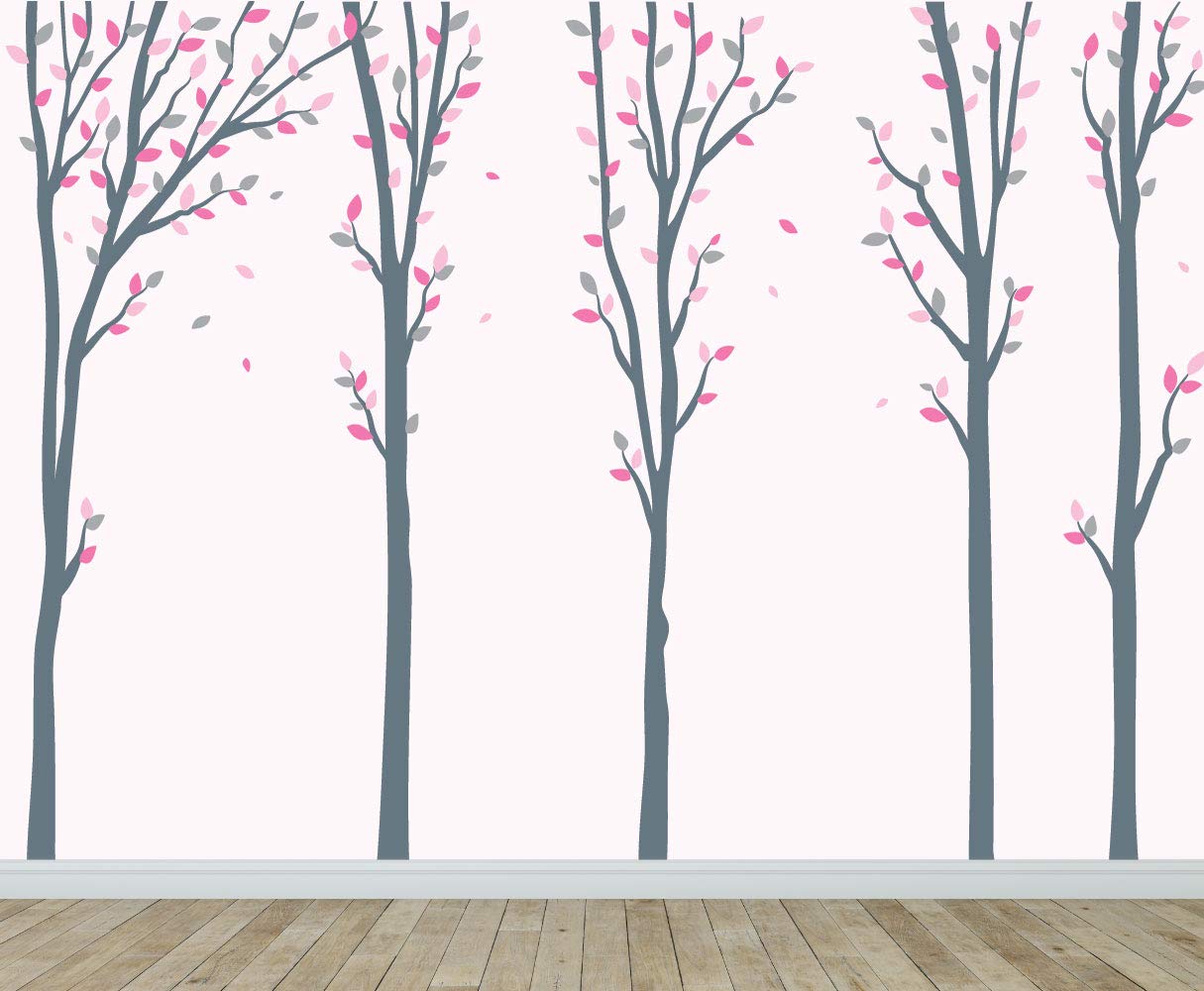 Gray Tree Wall Decal for Girls Room - Nursery Wall Decor Stickers - Perfect for Baby Girl Bedroom, Playroom & Kids Room Decorations
