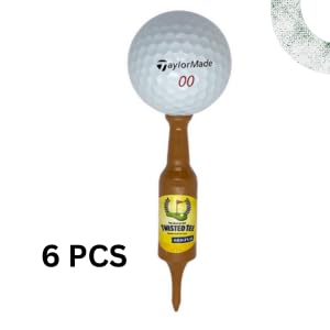 Virtually Unbreakable Recyclable Plastic Golf Tees - 6 Pack (3-1/4