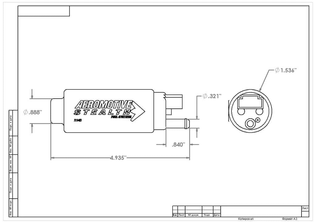 Aeromotive 11540 High-Performance Fuel Pump - 340 LPH for Racing & Performance Cars - Perfect for Track Days & Engine Upgrades