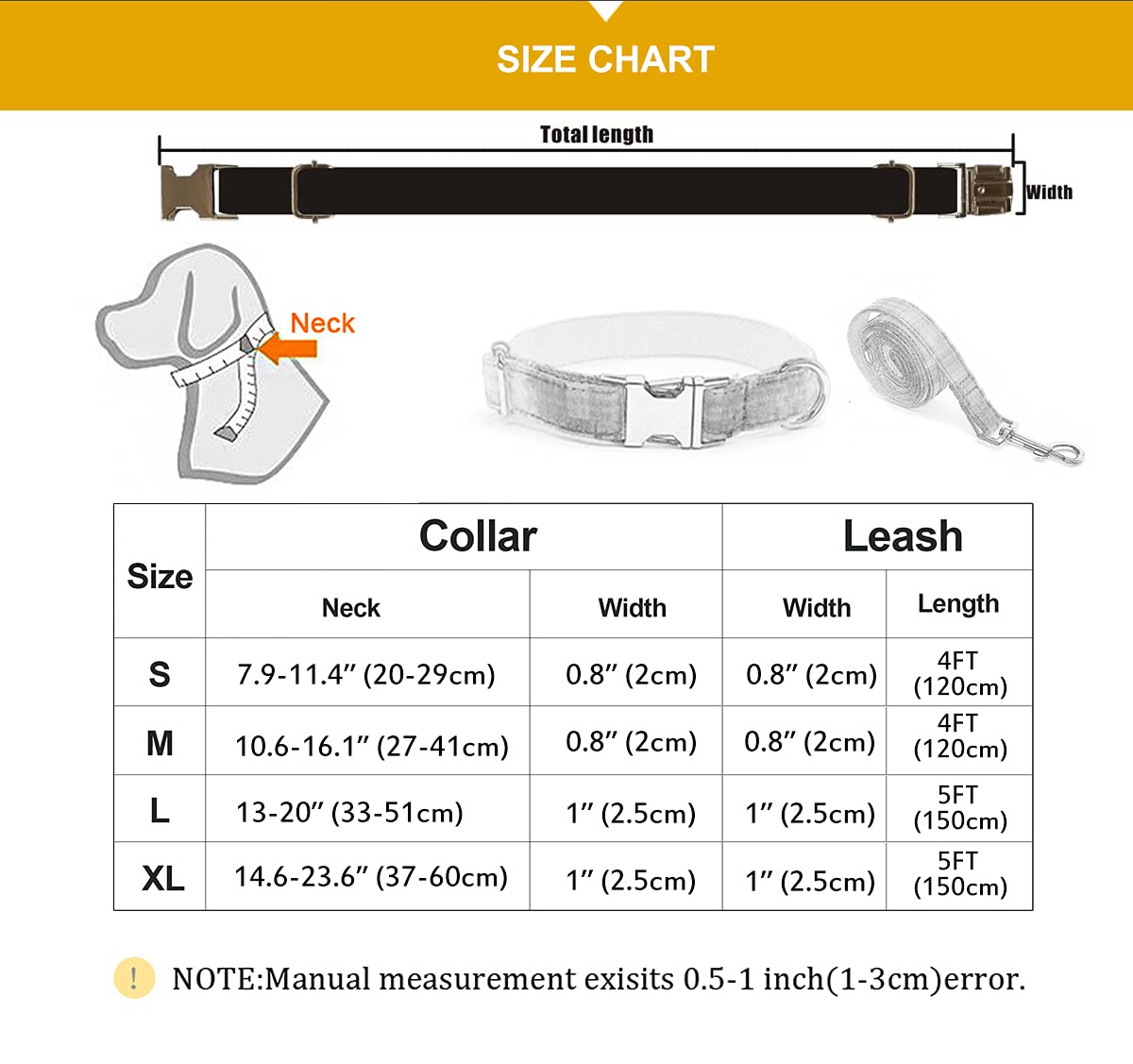Personalized Dog Collar with Name & Phone - Small to Large Pets for Walking & Training