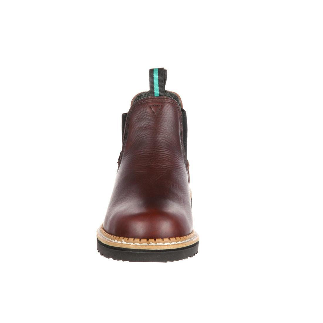 Georgia Giant Waterproof High Romeo Boots for Men - Brown Leather Work Boots - Ideal for Construction, Hiking & Outdoor Activities
