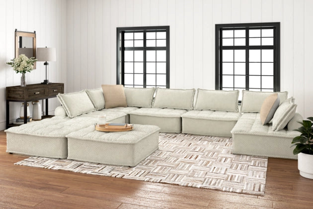 8-Piece Modular Sectional Sofa Set - Modern L-Shaped Couch with Reversible Chaise for Living Room, Family Room & Home Theater