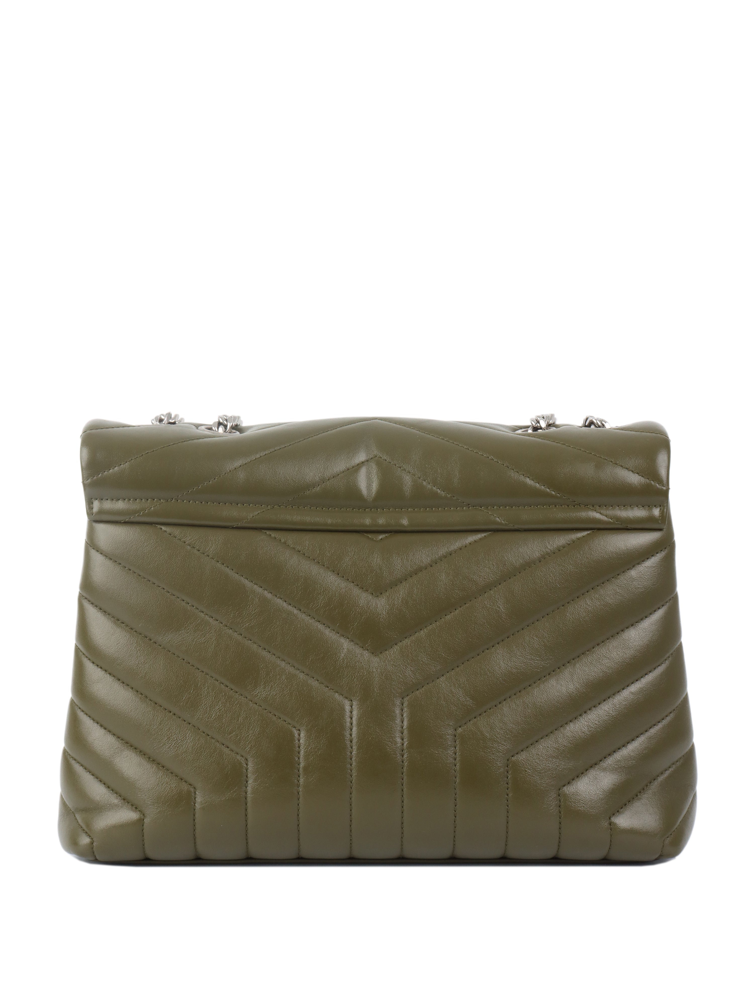 Saint Laurent Khaki Medium Loulou Bag - Luxury Designer Shoulder Bag for Women | Perfect for Work, Travel & Evening Events