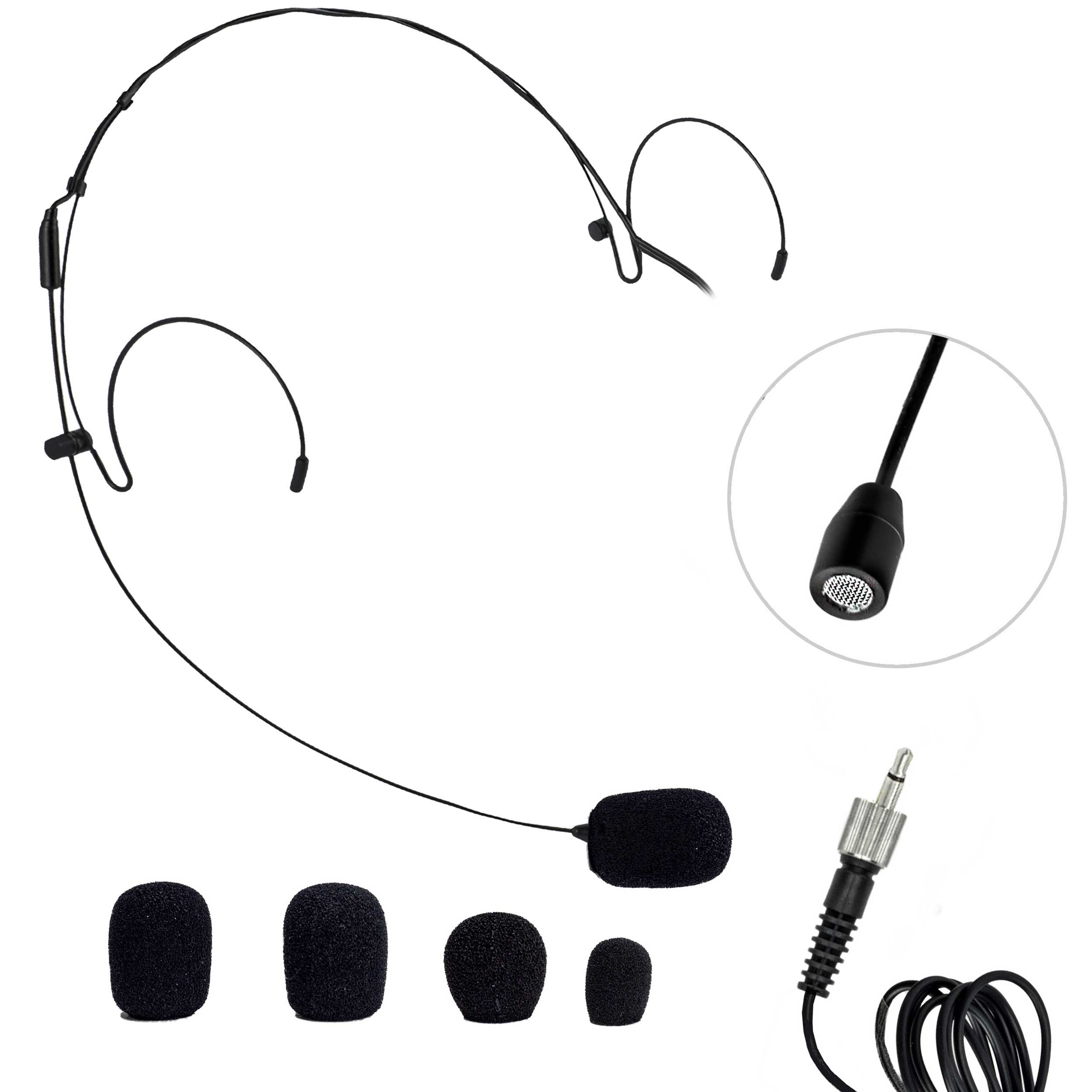 Professional Nady 4W-1KU HM-10 UHF Wireless System with 4 Headset Mics - 1000-Channel True Diversity, AutoScan & Metal Construction - Ideal for Live Performances, Conferences & Broadcasting