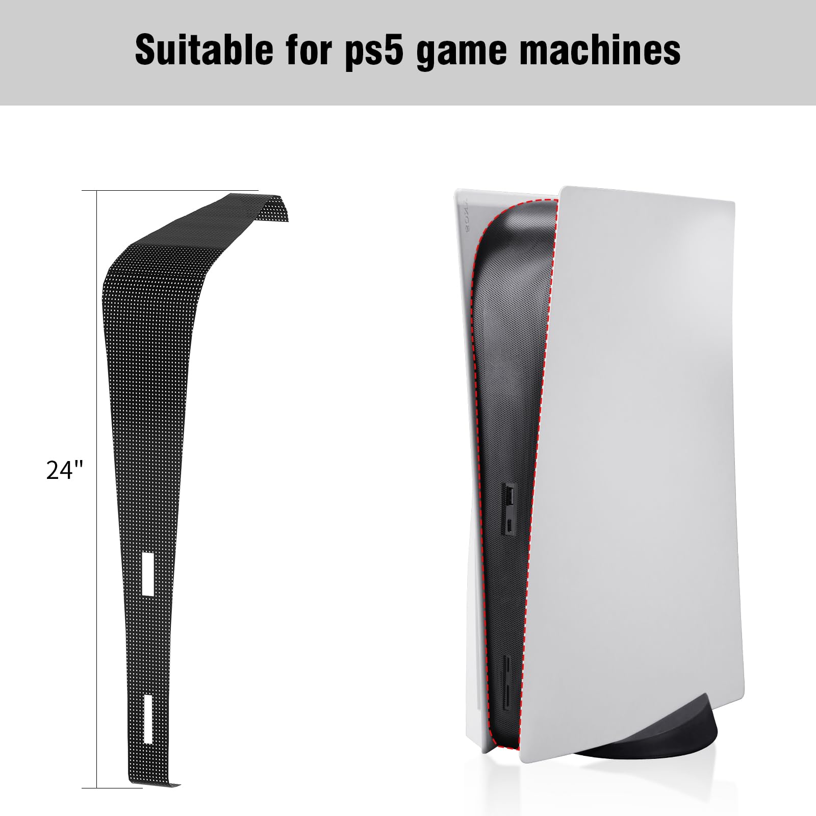 PS5 Dust Cover Protector - 2 Pack Breathable Mesh Console Cover for PS5 Digital & Disc Edition - Prevent Dust & Scratches for Gaming Setup & Home Entertainment System