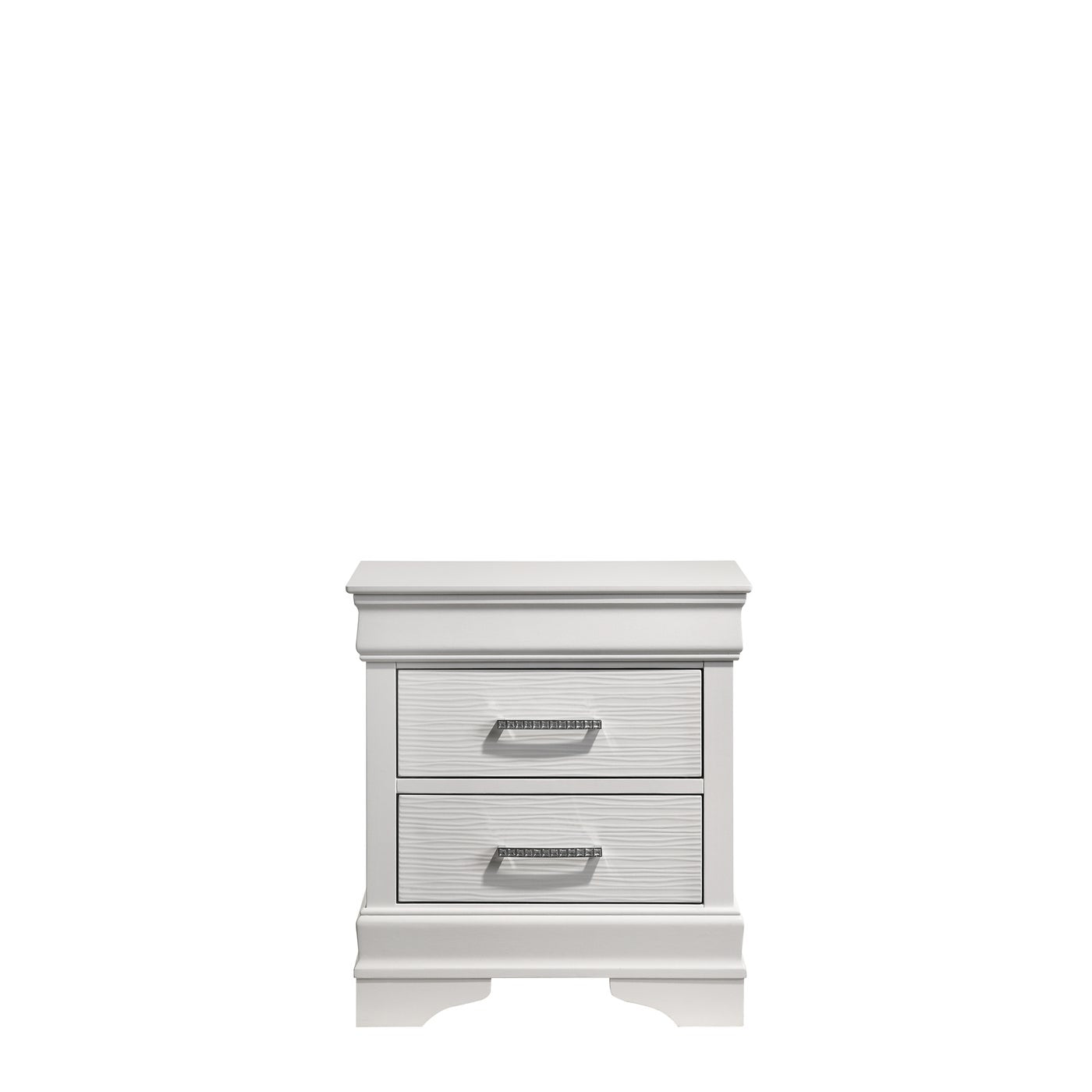 Brooklyn White Collection Nightstand - Modern Bedside Table with Drawer for Bedroom, Living Room & Office - Stylish Storage Solution for Home Decor