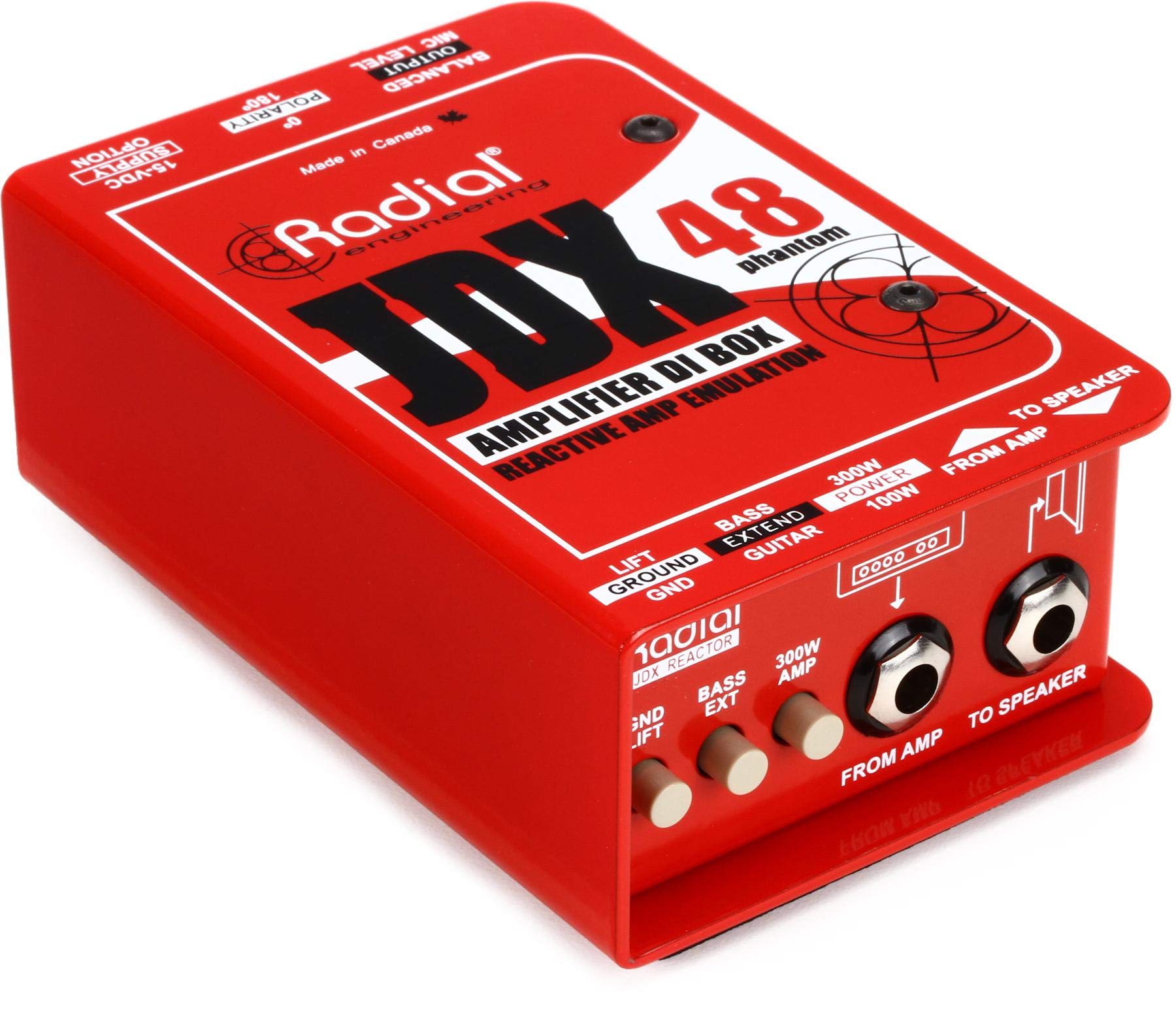 Radial JDX 48 1-Channel Active DI Box for Guitar, Bass & Keyboards - Professional Direct Input Box for Live Performances & Studio Recording