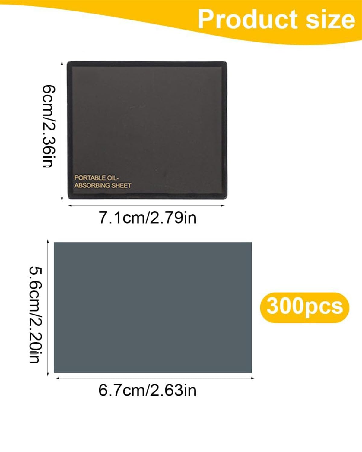 300PCS Oil Absorbing Sheets for Face - Natural Blotting Paper for Oily Skin, with Built-In Mirror & Powder Puff - Perfect for On-the-Go Shine Control at Work, Gym or Travel (Men & Women)