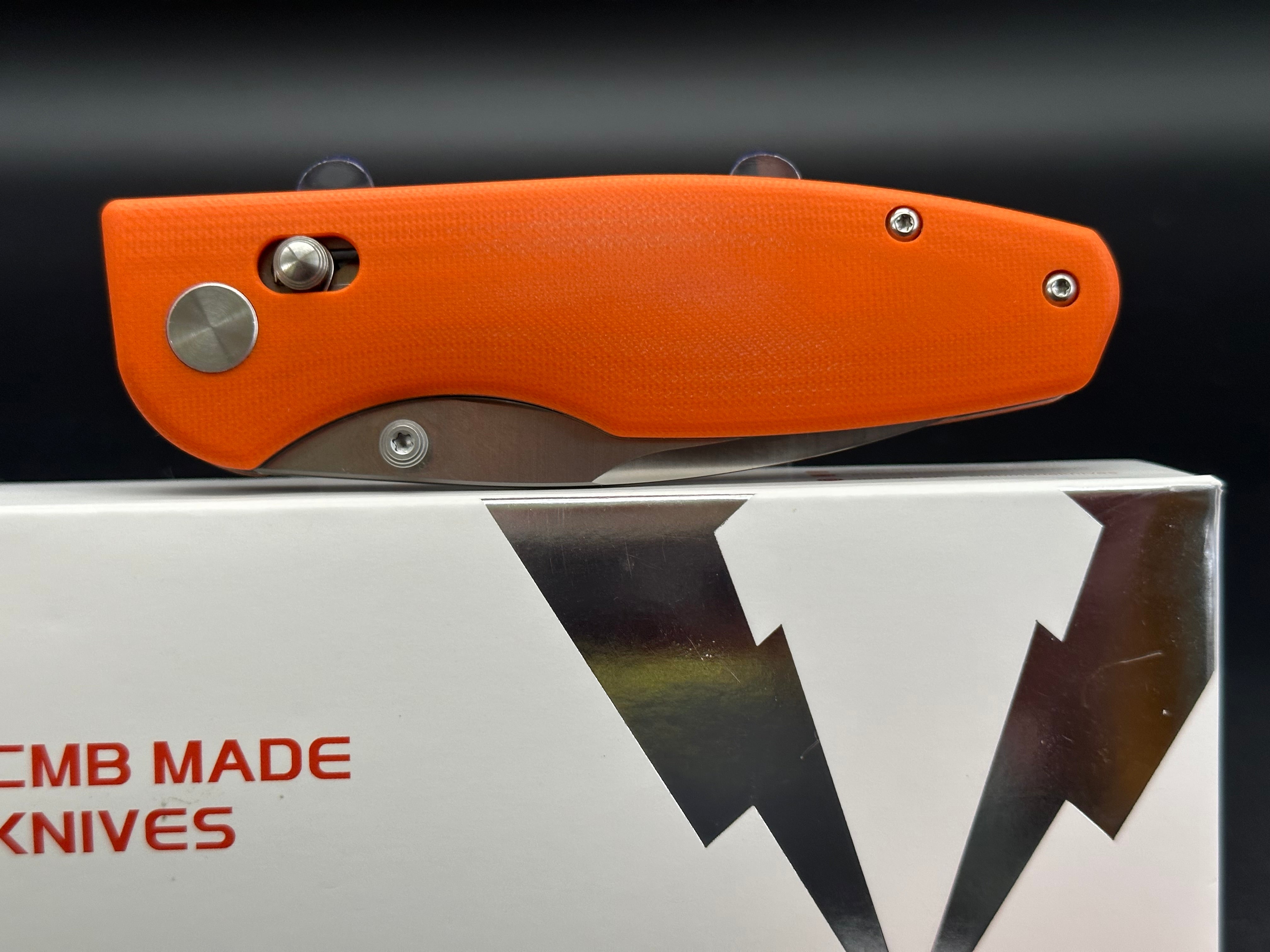 CMB PREDATOR Orange G10 Folding Knife - High-Quality EDC Pocket Knife for Outdoor, Camping, Hunting & Everyday Carry
