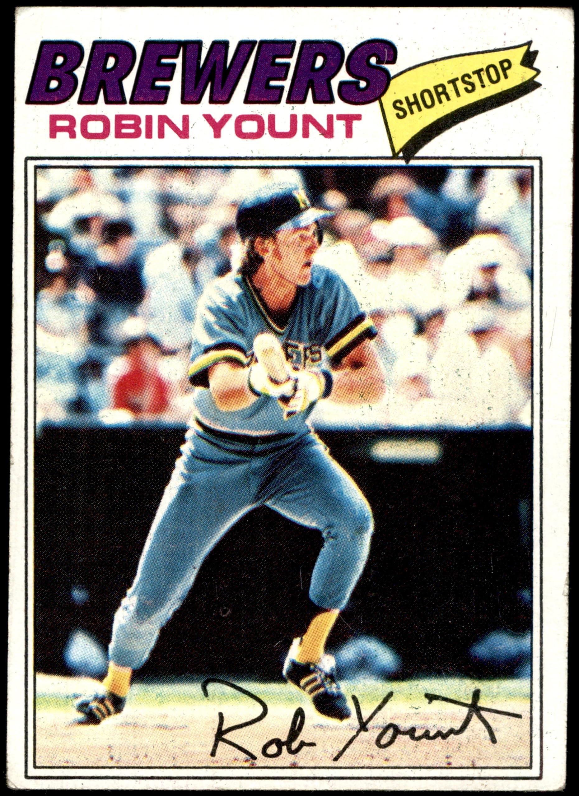 1977 Topps #635 Robin Yount Milwaukee Brewers Baseball Card - NM Condition - Vintage MLB Collectible for Sports Memorabilia & Trading Card Collections