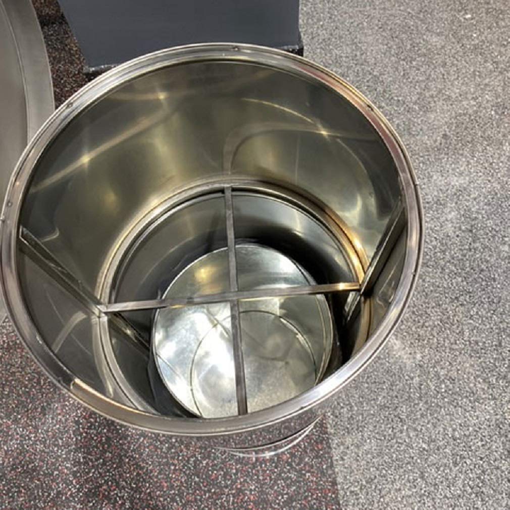 Modern Stainless Steel Trash Can with Lid - Kitchen & Bathroom Waste Bin for Home, Office, Restaurant - Odor-Proof & Durable Garbage Container for Indoor Use