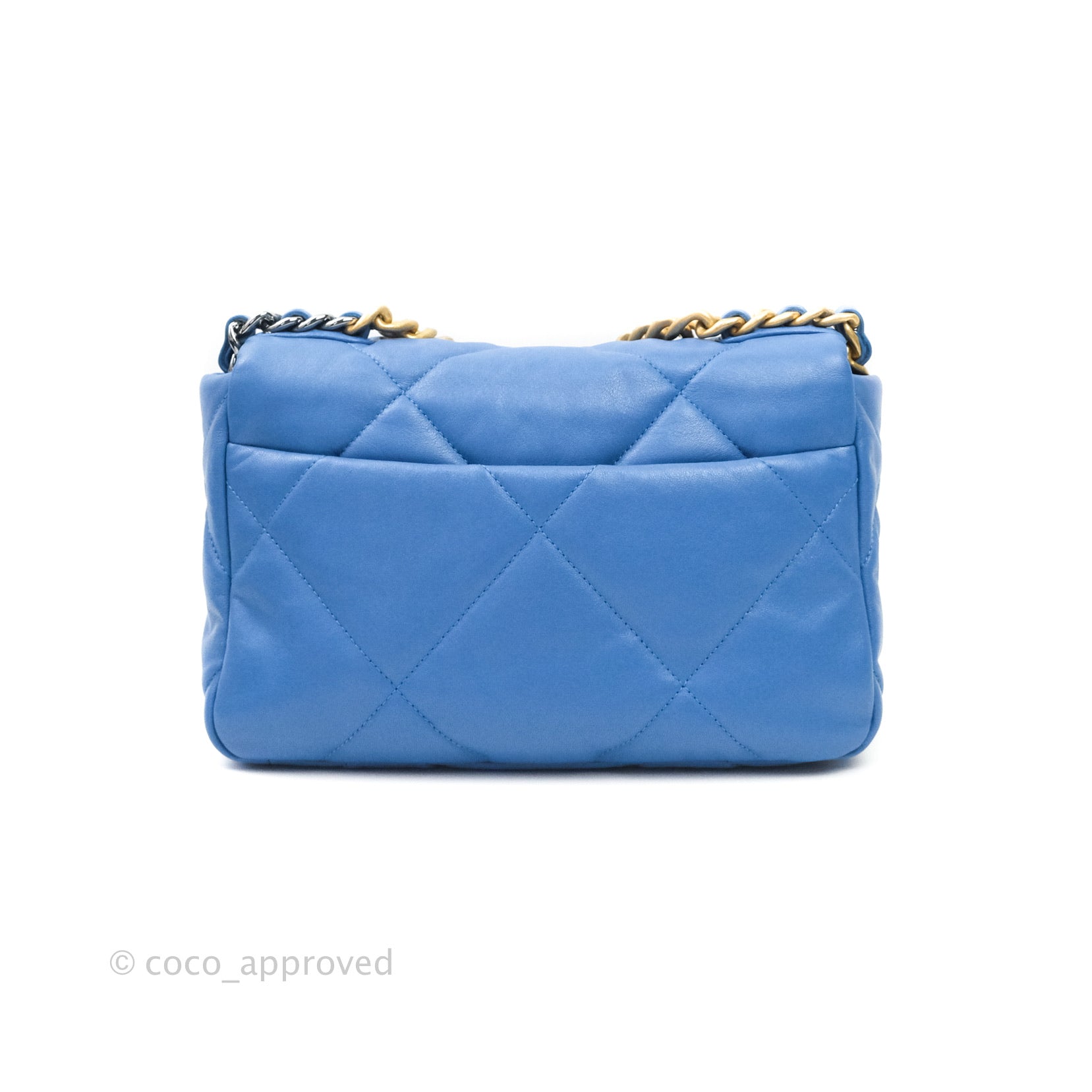 Chanel 19 Small Handbag in Blue with Mixed Hardware - Luxury Crossbody Bag for Women, Perfect for Date Night & Evening Events