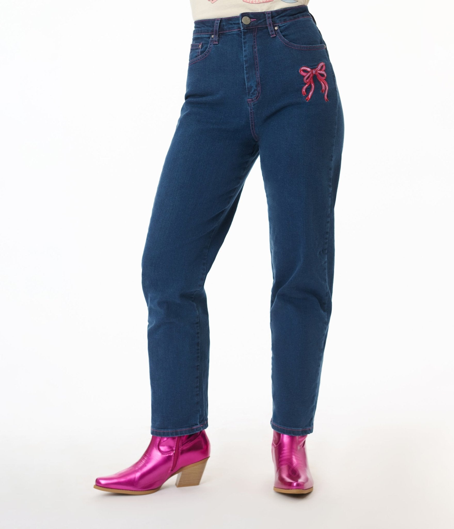 Hell Bunny Blue Denim High Waist 