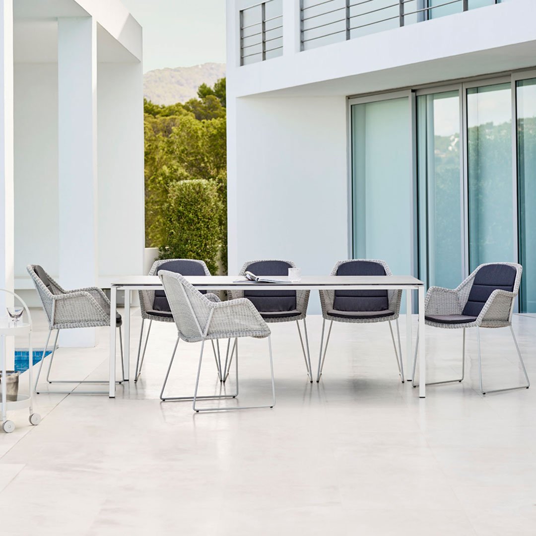 Breeze Outdoor Chair with Sled Base - Lightweight Patio Furniture for Backyard, Poolside & Garden Relaxation