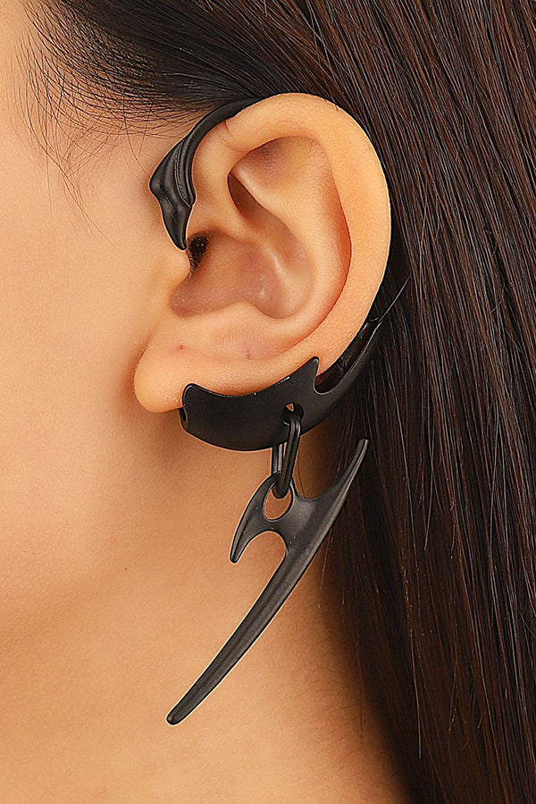 Thorn Spine Skeleton Mechanical Wind Earhook - Stylish Open-Ear Headphones for Running, Cycling & Outdoor Sports | Wireless Bluetooth Bone Conduction Headset for Gym Workouts & Daily Commute