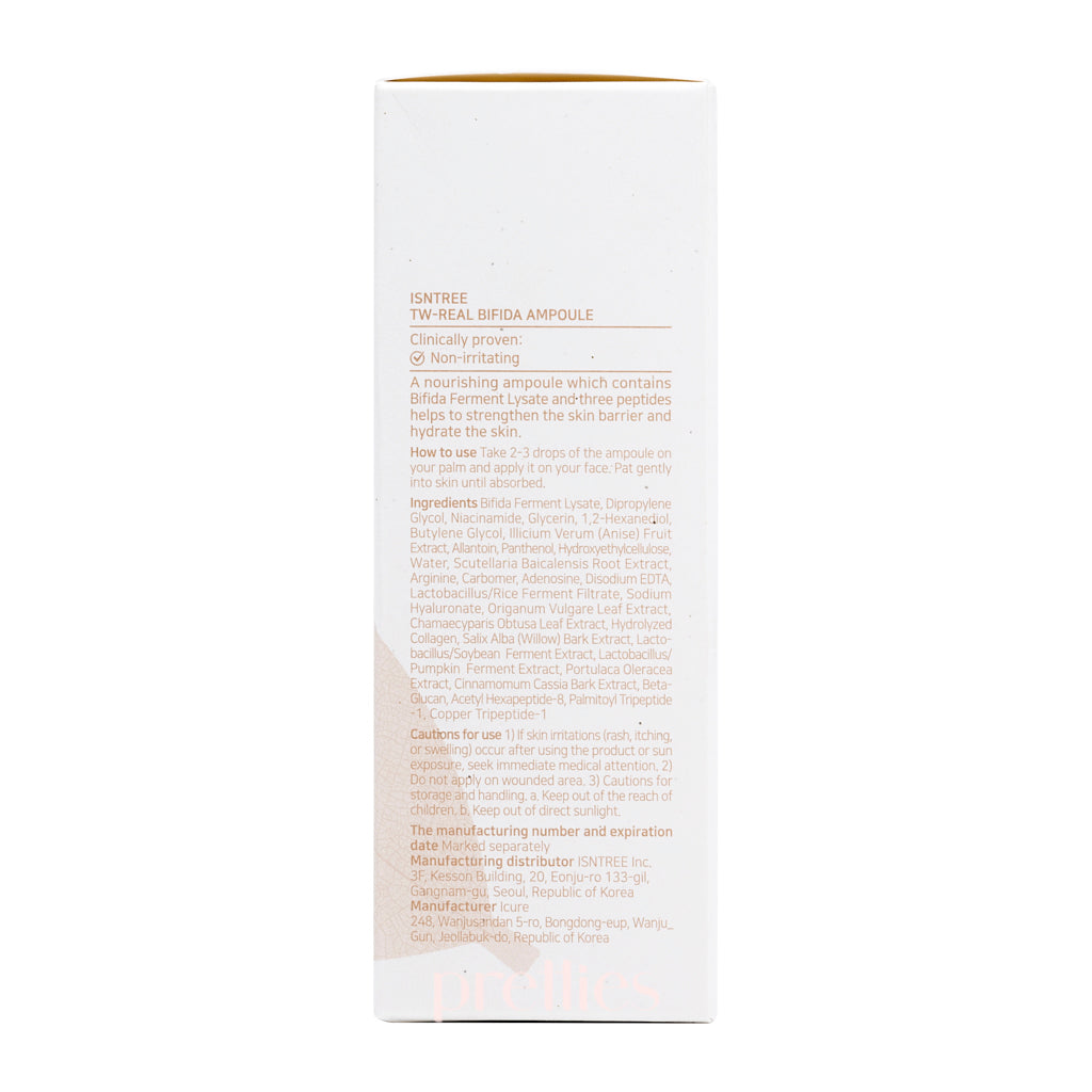 Isntree TW Real Bifida Ampoule 50ml - Korean Skin Repair Serum for Hydration & Anti-Aging - Perfect for Night Routine & Sensitive Skin Care