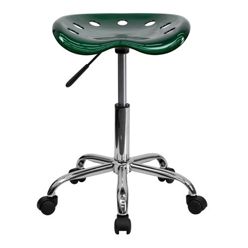Vibrant Apple Green Tractor Seat & Chrome Stool - Retro Diner Style Bar Stool for Kitchen, Cafe, and Home Decor