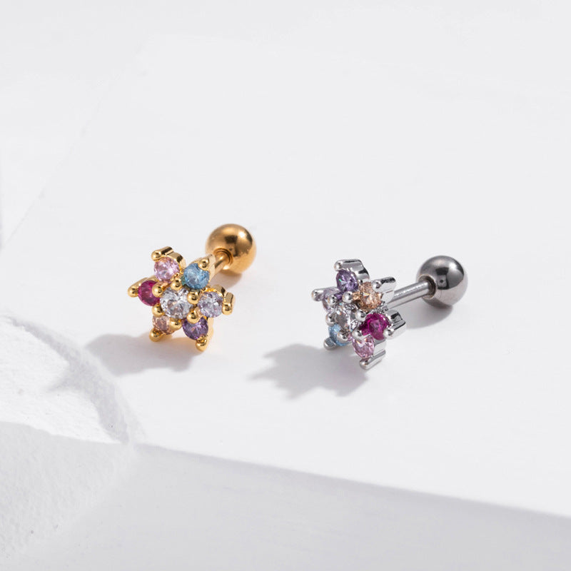 16G Surgical Steel Cartilage Stud Earrings with Ball Back - Hypoallergenic Body Jewelry for Helix, Tragus, or Conch Piercings - Perfect for Everyday Wear or Special Occasions