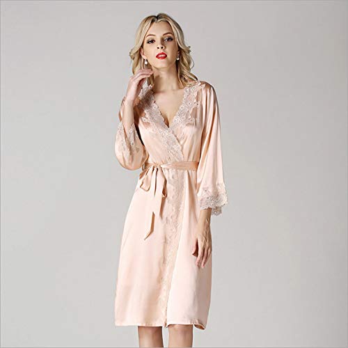 Seres Women's 100% Silk Pajama Set - Nightgown, Robe & Skirt - Luxurious Sleepwear for Comfortable Nights - Perfect for Relaxing at Home or Romantic Getaways
