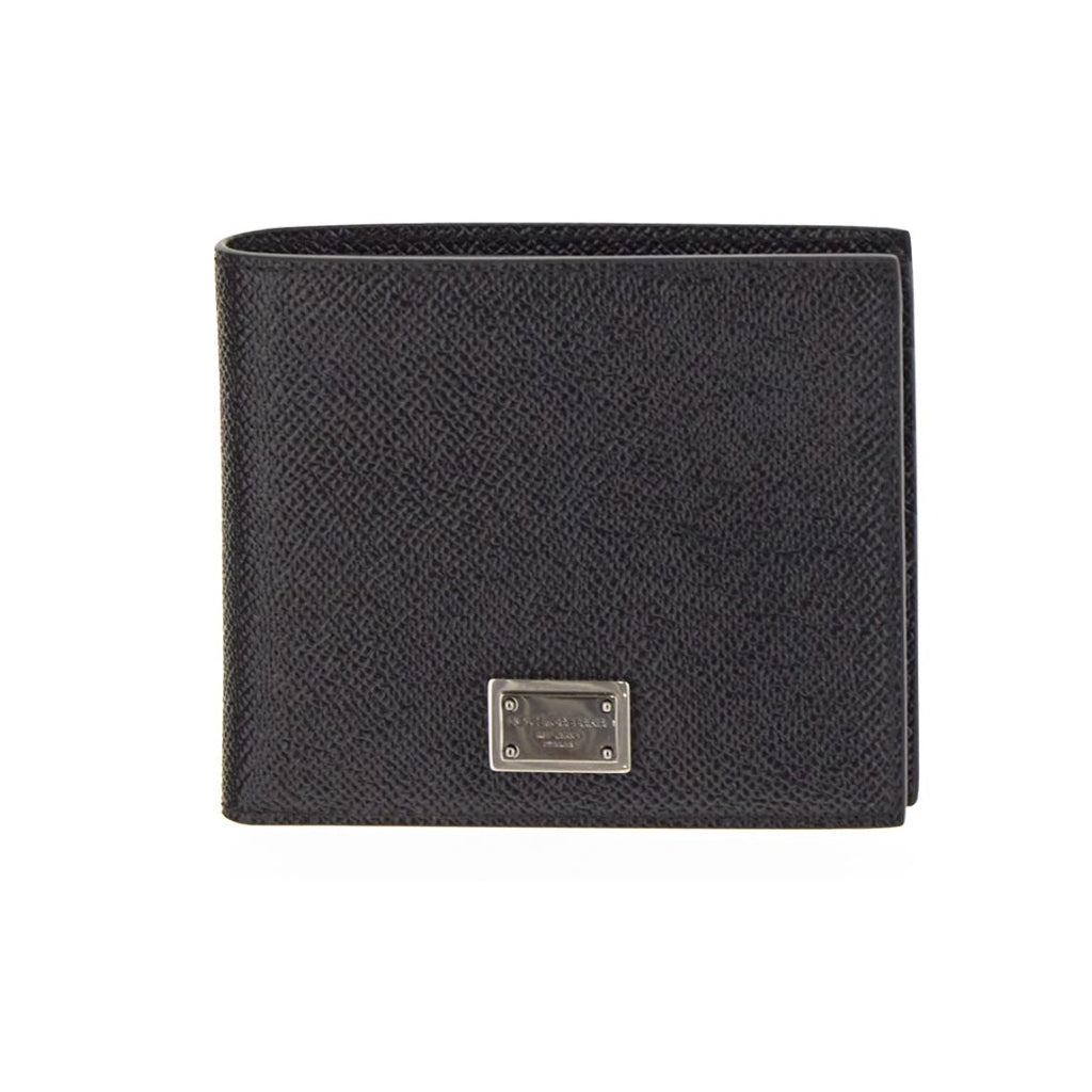 DOLCE & GABBANA Genuine Leather Bi-Fold Wallet for Men - Slim RFID Blocking Credit Card Holder - Perfect for Everyday Use & Travel Accessories