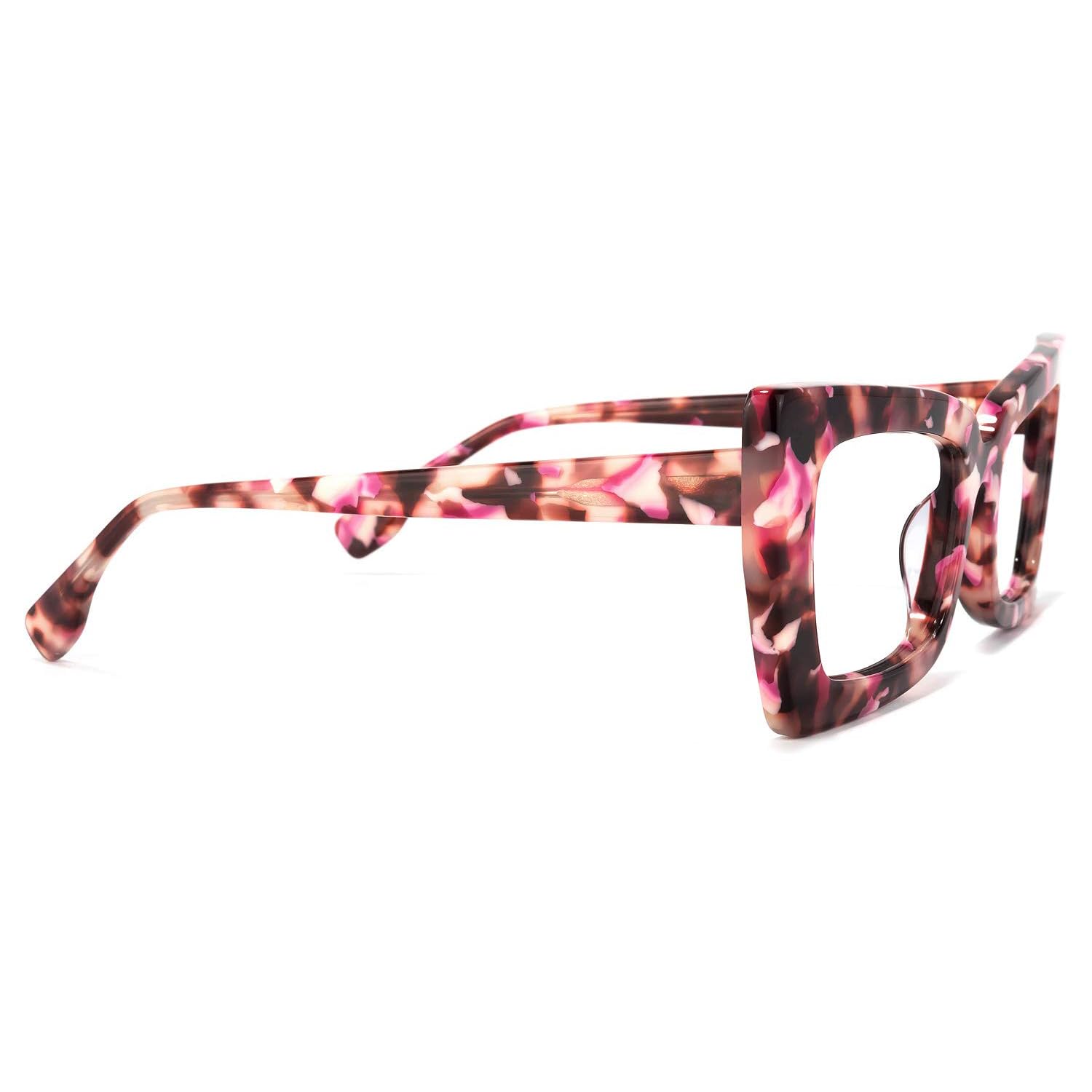 Zeelool Retro Thick Blue Light Blocking Glasses for Women | Acetate Rectangle Frame (VFP0236) | Computer & Reading Glasses for Office & Home Use