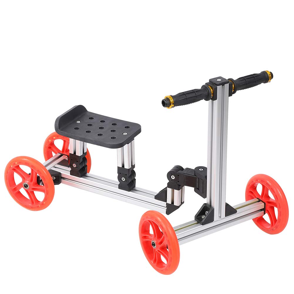 4 Wheel Scooter for Kids - Big Wheel Sliding Block Toy, Silver 4-Wheeled Scooter for Girls & Boys, Easy Assembly - Perfect for Outdoor Play, Park Rides & Backyard Fun