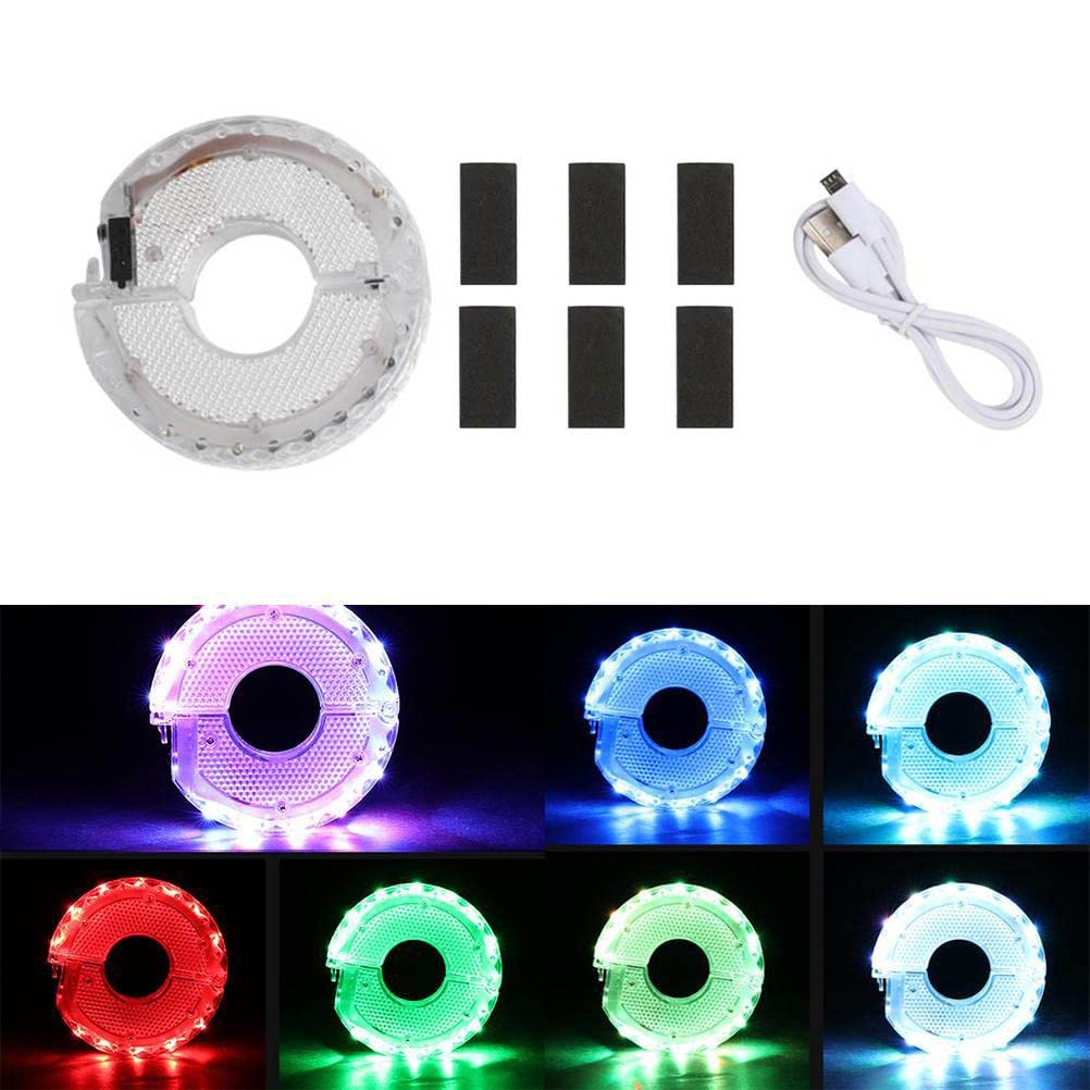 Rechargeable LED Bike Wheel Lights - 7 Colors, 15 Modes for Night Cycling Safety & Decoration