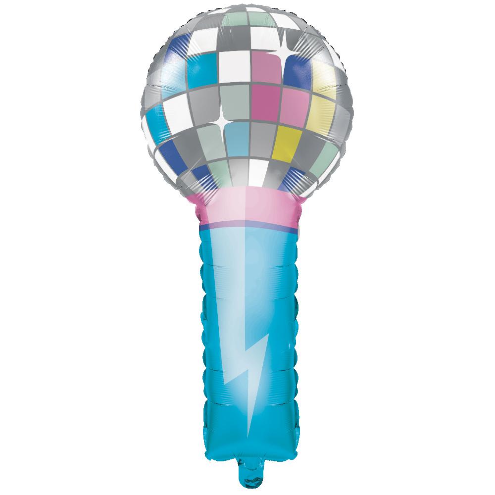 10-Pack Bulk Disco Party Microphone Balloons for Birthday Celebrations - Fun Kids Party Favors & Dance Party Decorations