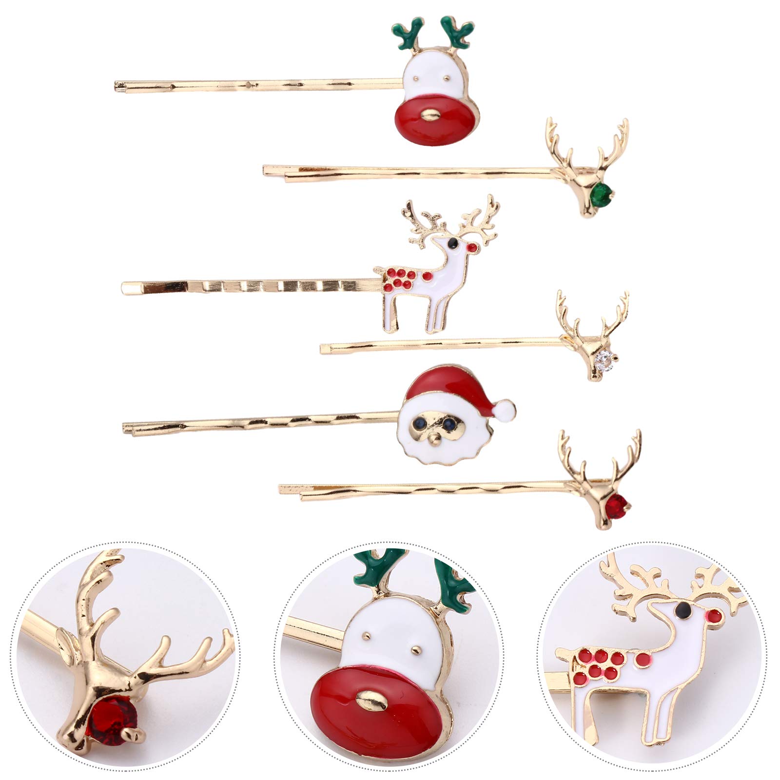 Christmas Hair Clips Set - 3PCS Snowman & Antler Hairpins, Alloy Hair Barrettes for Women, Girls Holiday Party Hair Accessories (Perfect for Christmas Parties, Gift Exchanges & Festive Celebrations)