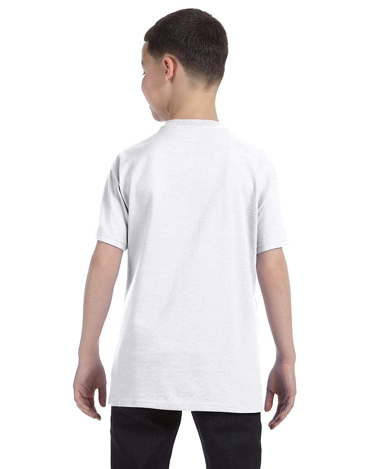 Hanes Boys Tagless 100% Cotton Comfort Fit Crew Neck T-Shirt - Soft Breathable Fabric for Everyday Wear - XS Size White - Perfect for School, Playdates & Casual Outfits