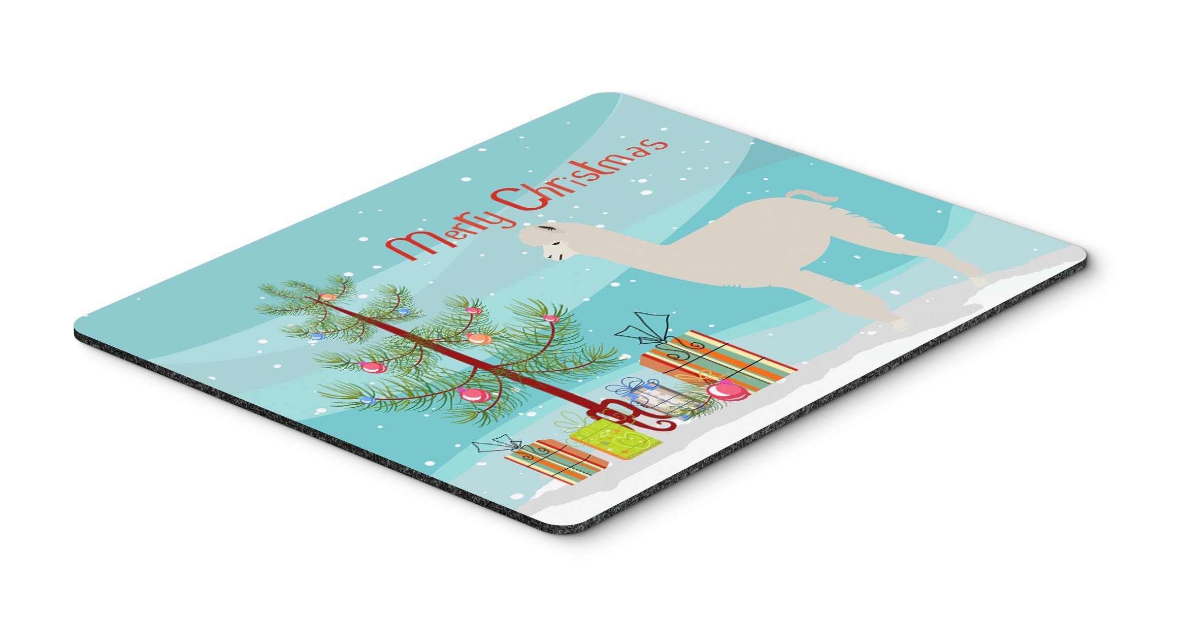 Caroline's Treasures BB9286MP Alpaca Christmas Mouse Pad - Large Washable Non-Slip Desk Mat for Home Office, Gaming & Computer Work (Teal) | Perfect Holiday Gift & Festive Workspace Decor