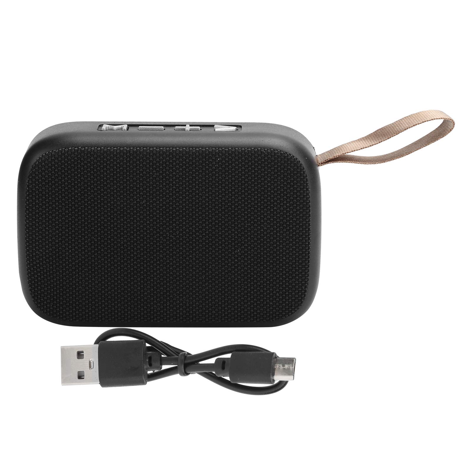 Portable Bluetooth Speaker with Wireless Stereo, USB Charging, FM Radio & Deep Bass - HiFi Sound Quality Mini Subwoofer for Outdoor, Travel, Beach, Camping & Home Use (Black)