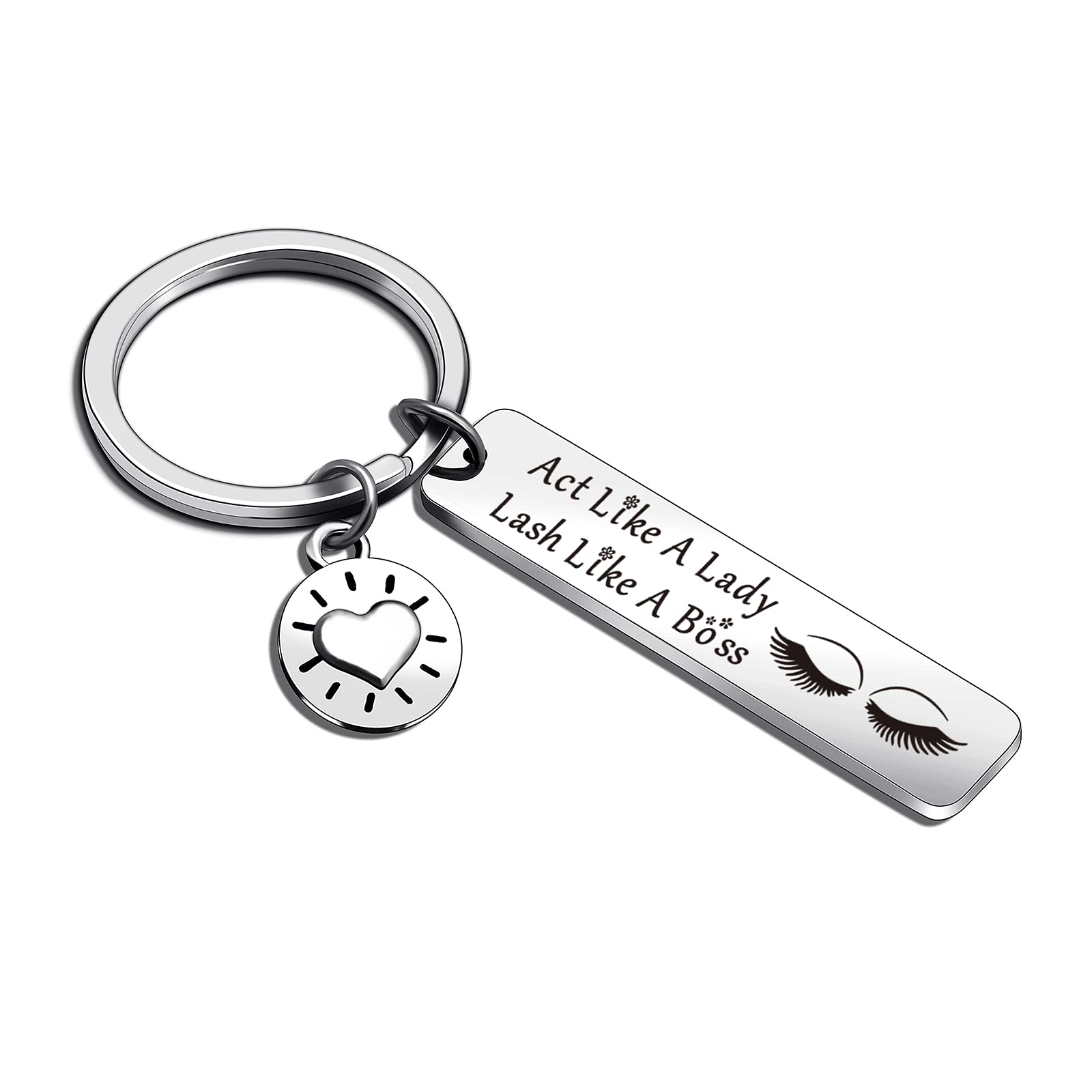 ASANHAO Lash Boss Jewelry - Premium Eyelash Extension Keychain Gift for Lash Artists & Beauticians - Perfect for Salon Professionals & Cosmetology Students