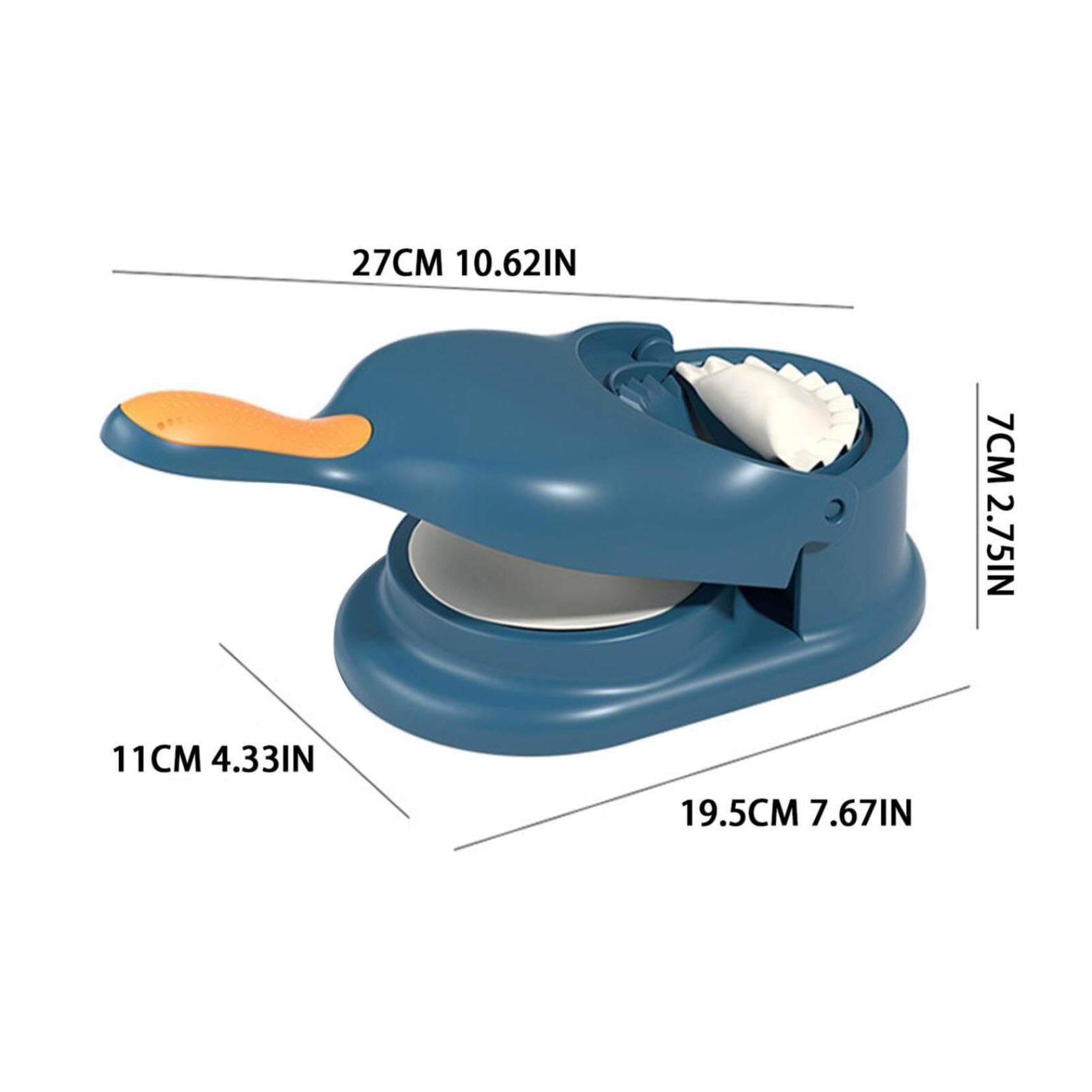 2-in-1 Dumpling Maker Press Mold - Manual Empanada, Ravioli & Pierogi Dough Press - Baking Pastry & Dumpling Skin Wrapper Tool for Homemade Hand Pies (Blue) - Perfect for Family Cooking & Party Snack Preparation
