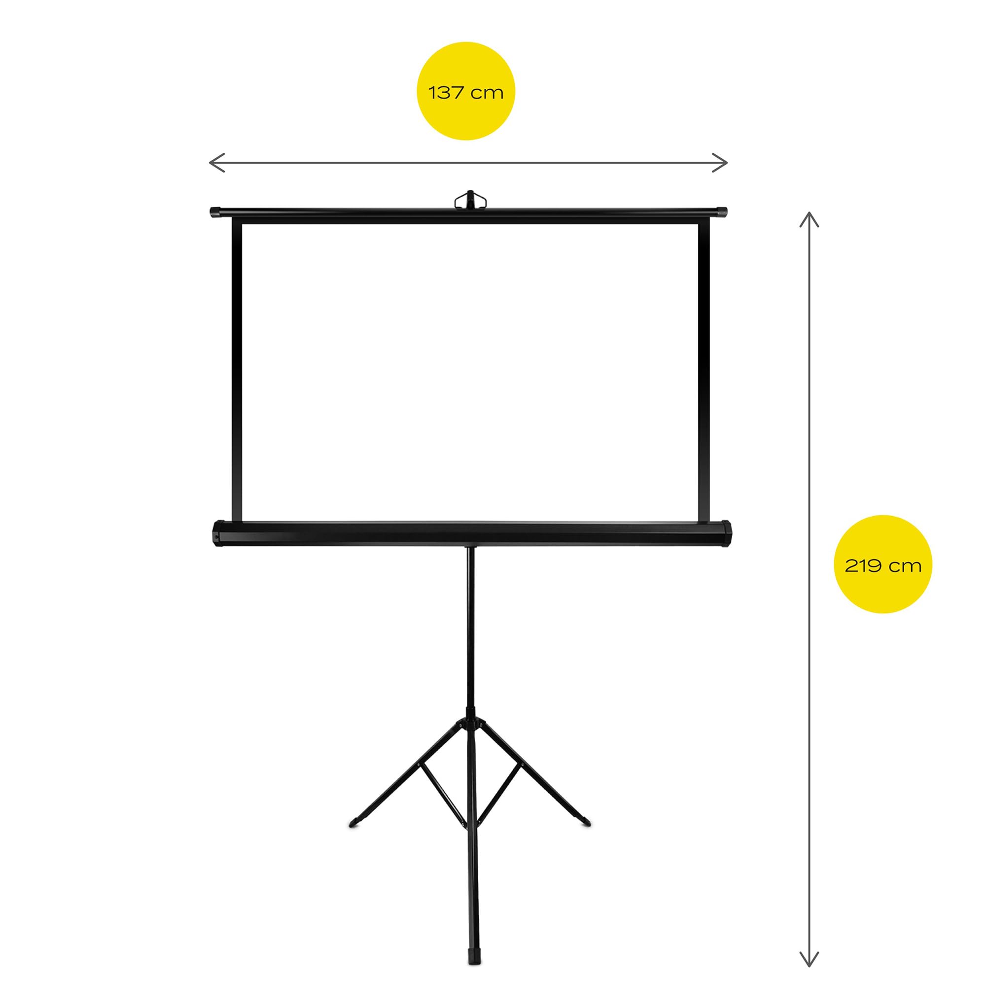OVERMAX 4K Full HD 16:9 Widescreen Projector - Semi-Automatic Suspended Design with Adjustable Canvas (60