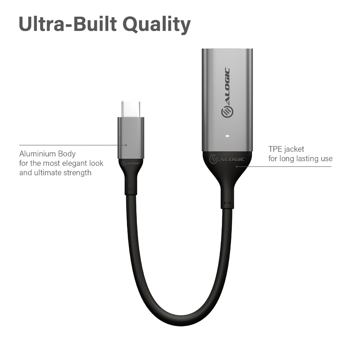 Ultra Slim 15cm USB C to DisplayPort Adapter - 4K 60Hz Support - Compatible with MacBook, Dell, HP, Lenovo for Home Office & Gaming Monitors
