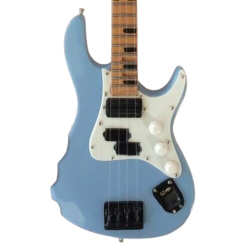 AXE HEAVEN BS-900 Billy Sheehan Yamaha Mini Bass Guitar Replica - Sonic Blue Finish - Perfect for Music Collectors & Rock Memorabilia Displays