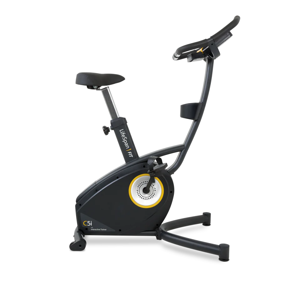 Lifespan C5i Upright Exercise Bike for Home Gym - Cardio Workout Equipment for Weight Loss & Fitness Training - Perfect for Small Spaces & Apartment Workouts