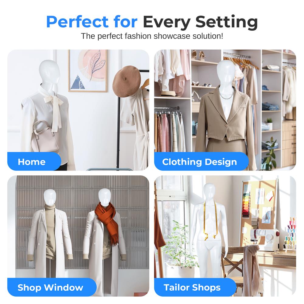 Professional Adjustable Female Dress Form Mannequin - Perfect for Sewing, Tailoring, and Fashion Design - Ideal for Home Studios & Boutiques