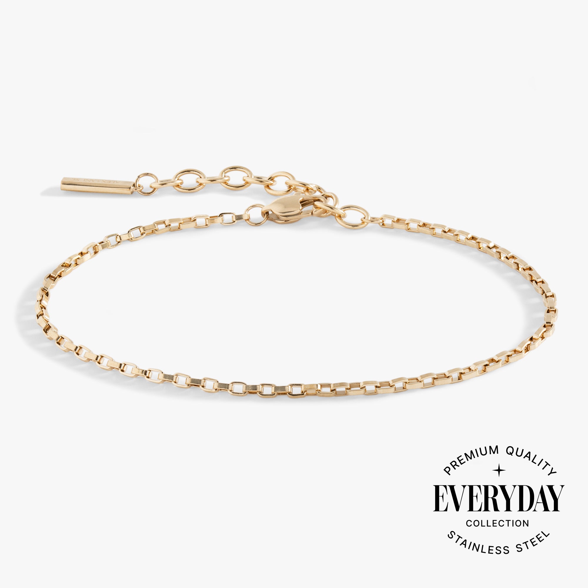 Everyday Box Link Chain Bracelet for Women - Elegant Gold & Silver Jewelry for Casual Wear, Office & Special Occasions